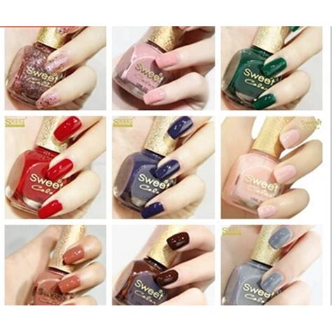 2pcs nail polish eco friendly sweet candy color nail polish long lasting manicure printing nails