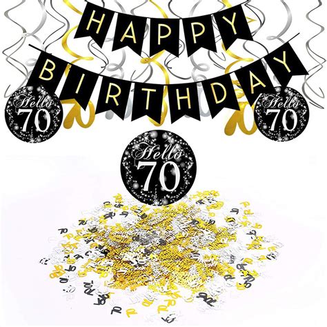 Buy Simuer 70th Birthday Party Decorations Happy Birthday Banners