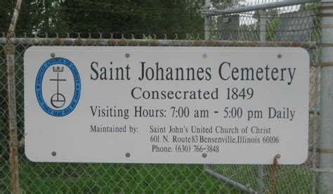 saint johannes cemetery in bensenville illinois find a grave cemetery