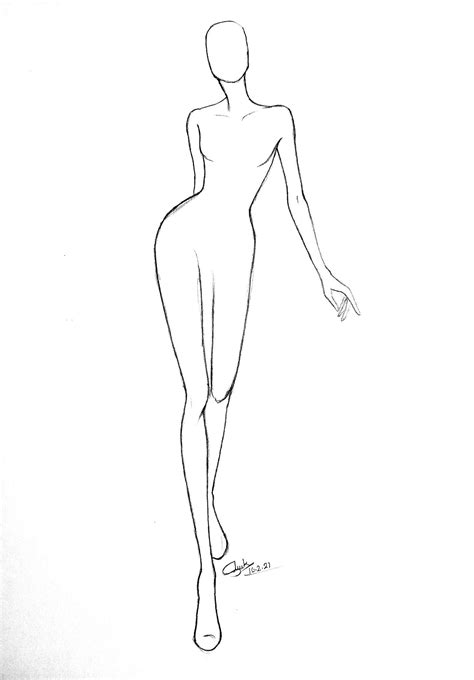 Fashion Croquis Drawing Croquis Poses Drawing Fashion Figure Sketch