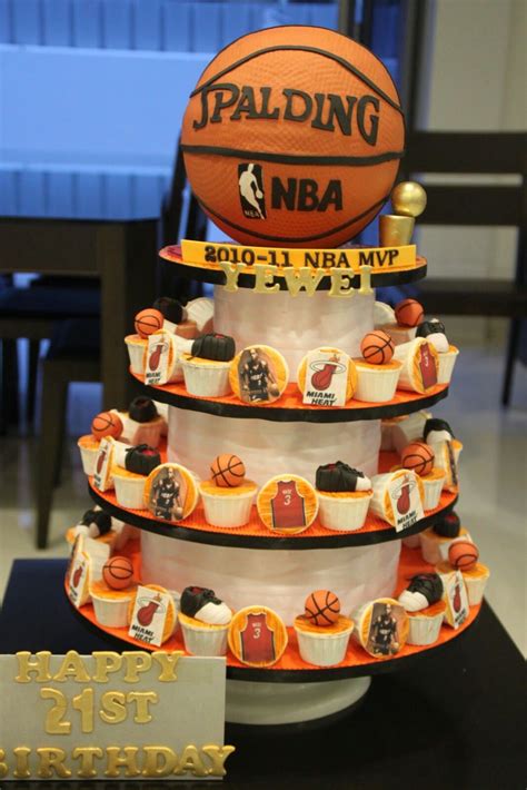 Pin By Emili On Decoraciones Basketball Cake Birthday Party Cake Cupcake Tower