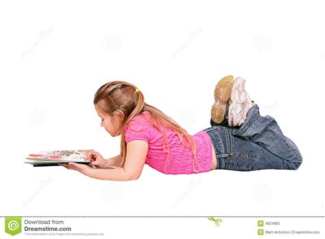 This sturdy, aluminum floor stand relieves the stress and strain of having to hold. Girl lying down reading stock image. Image of active ...