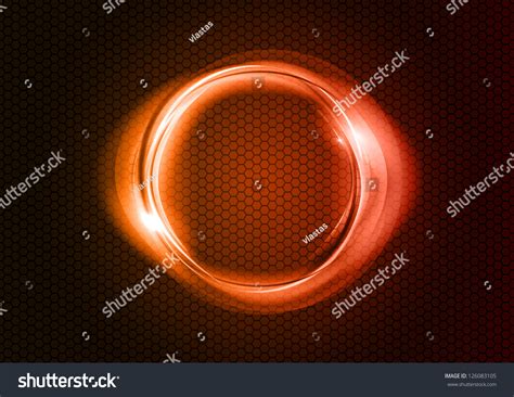 Red Circle On Black Background Stock Vector Royalty Free 126083105