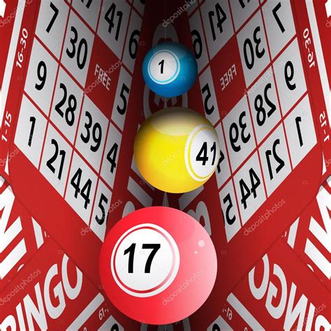 Tunnel De Cartes De Bingo Et Balles De Bingo Image Vectorielle Par Elaineitalia © Illustration