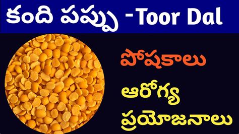 Toor Dal Benefits In Telugu పప్పు కంది పొడి Kandi Pappu Uses