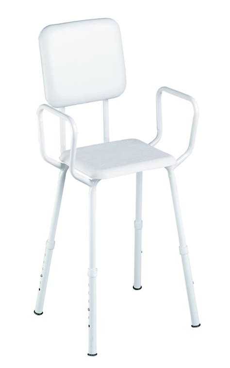 Shower Stool With Arms Padded Backrest And Padded Seat K Care