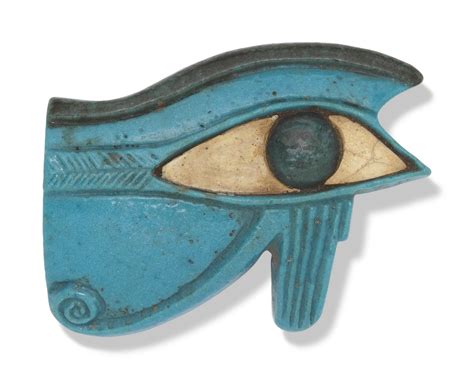 An Egyptian Blue Faience Wadjet Eye Amulet Ptolemaic Period Circa 323 30 B C Christie S
