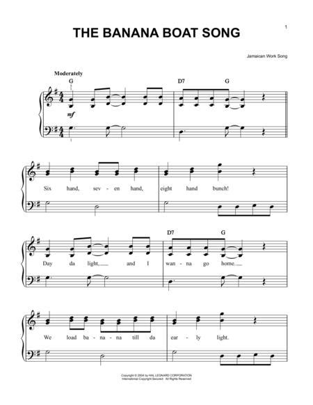 Jamaican Folk Song Sheet Music To Download And Print World Center Of