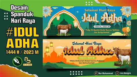 DESAIN SPANDUK IDUL ADHA 1444 H 2023 DI CORELDRAW Free CDR Nur