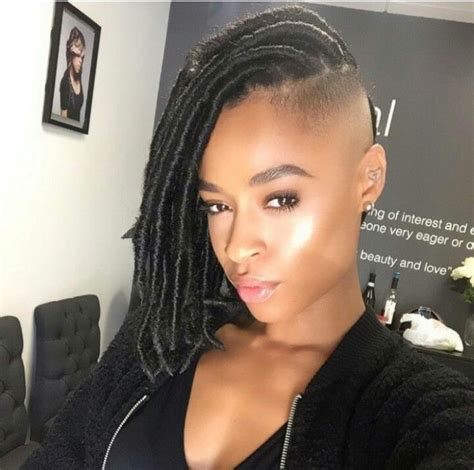 Faux Locs Shaved Side Faux Locs Hairstyles Braids With Shaved Sides