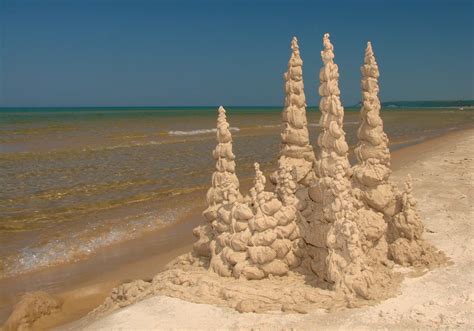 Love Doing Castles By Dripping Wet Sand Into Forms