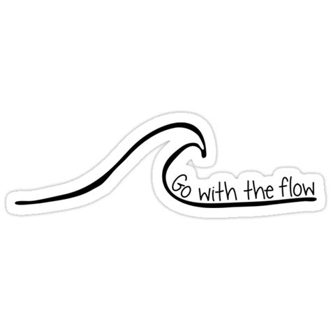 Wave Go With The Flow Stickers By Ericbracewell Redbubble