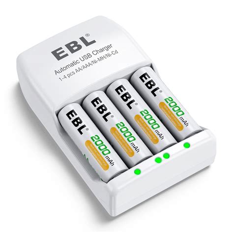 Buy Ebl Aa Rechargeable Batteries 4 Pack With Individual Cell 916