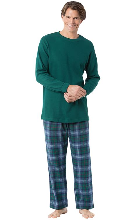 Heritage Plaid Thermal Top Mens Pajamas In Flannel Pajamas For Men