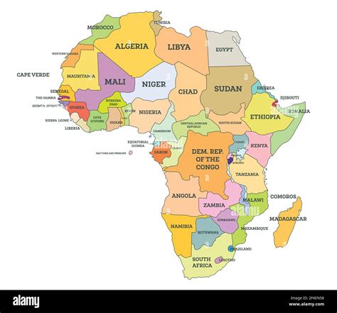Politische Karte Von Afrika Karte Mit Namen Der L Nder Isoliert Auf The Best Porn Website
