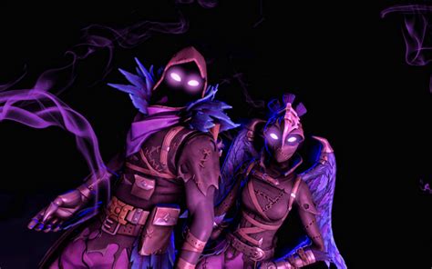 Download Wallpapers 4k Ravage And Raven Night Fortnite Battle Royale