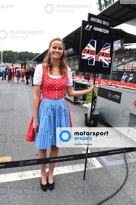 Grid Girl At Formula One World Championship Rd8 Austrian Grand Prix Race Spielberg Austria