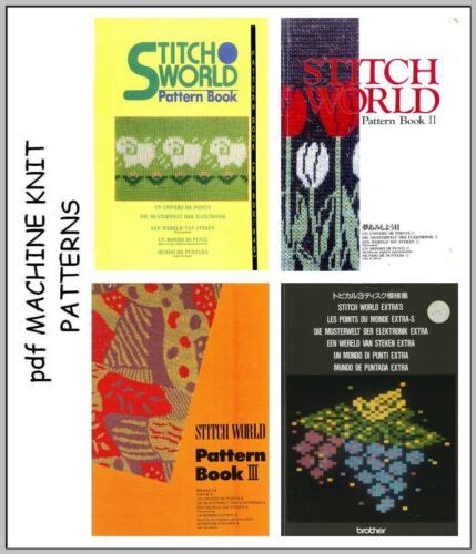 brother stitchworld electronic knitting machine pattern books plus dak on cd ebay