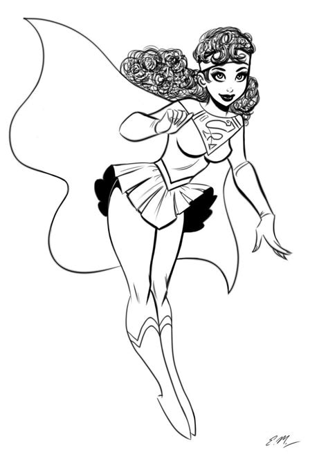 Supergirl Sketch Commission By Em Scribbles On Deviantart Art Pages