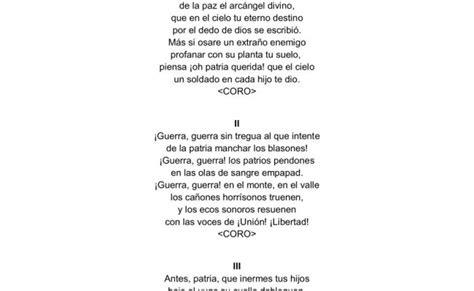 Himno Nacional Mexicano Letra Corto Slidesharetrick Zerolaw