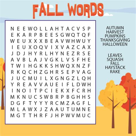 5 Best Printable Fall Word Games