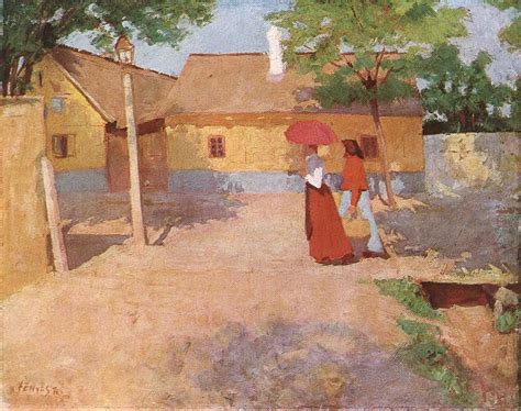 Forenoon In A Provincial Town 1904 Painting Adolf Fenyes Oil Paintings