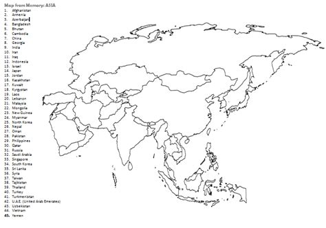 Blank Map Of Asia To Print New