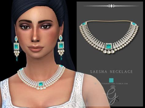 Saesha Necklace Glitterberry Sims In 2023 Sims Sims 4 Custom