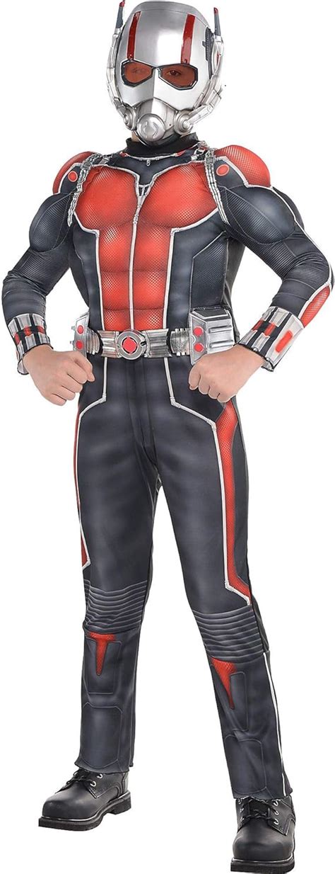 Marvel Official Ant Man 2pc Kids Medium Muscle Costume