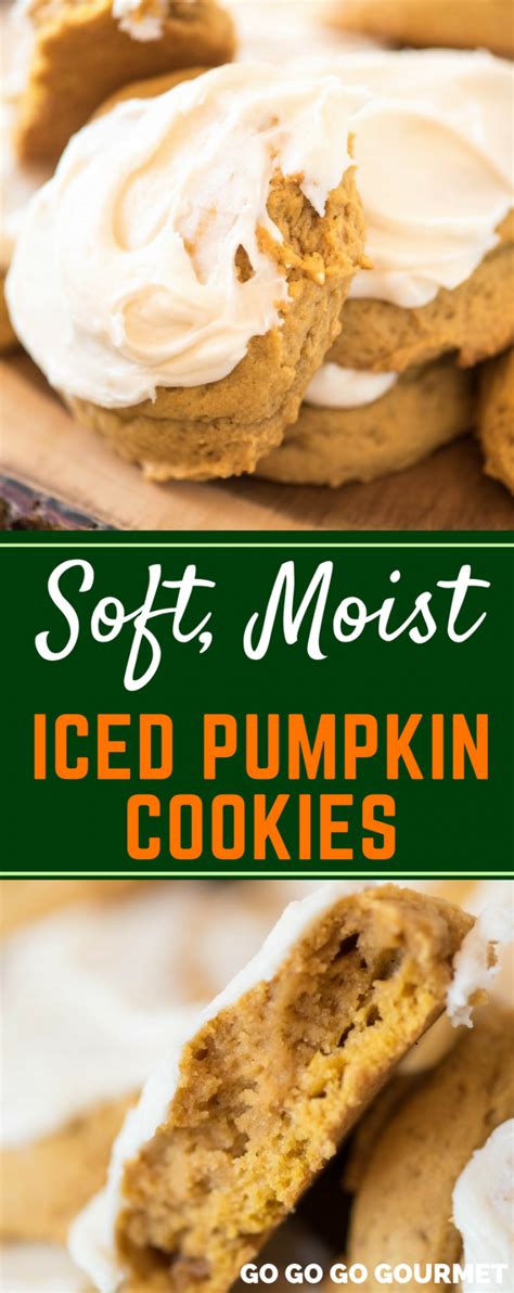 Soft Iced Pumpkin Cookies Go Go Go Gourmet
