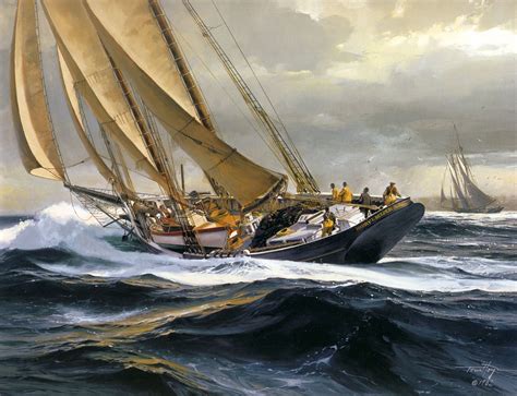 The Schooner Boat Thomas Hoyne 1923 1989 Boat Painting Boat