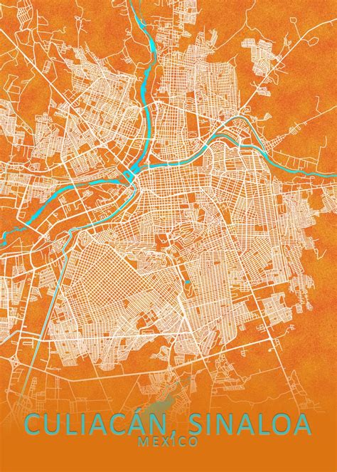 Culiacan Sinaloa Mexico Poster By City Map Art Prints Displate