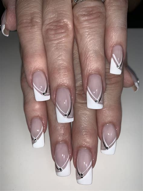Black And White Nail Art Designs French Tips