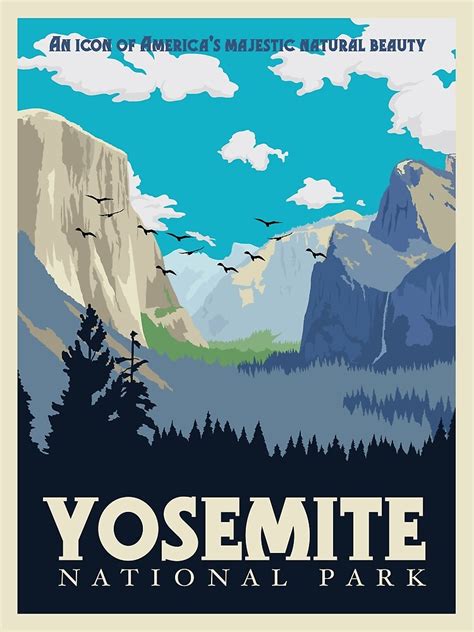 Yosemite National Park Vintage Travel Poster Poster By