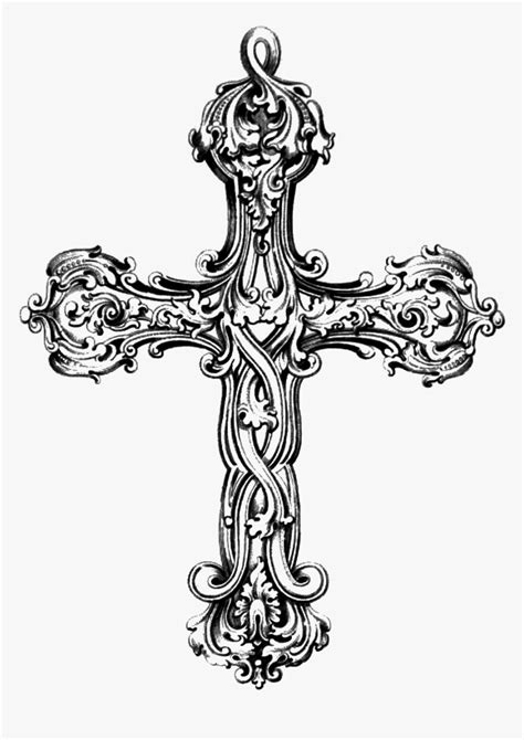 Crucifix Clipart Brown Vintage Cross Clipart Hd Png Download Kindpng
