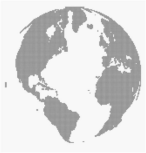 Transparent Dots Png World Globe As Dots Png Png Download