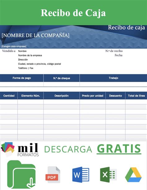 Recibo De Caja Ejemplos Formatos【 2022