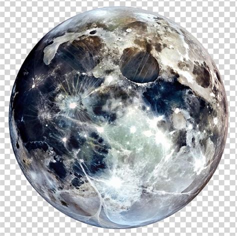 Premium PSD Lunar Moon Isolated On Transparent Background