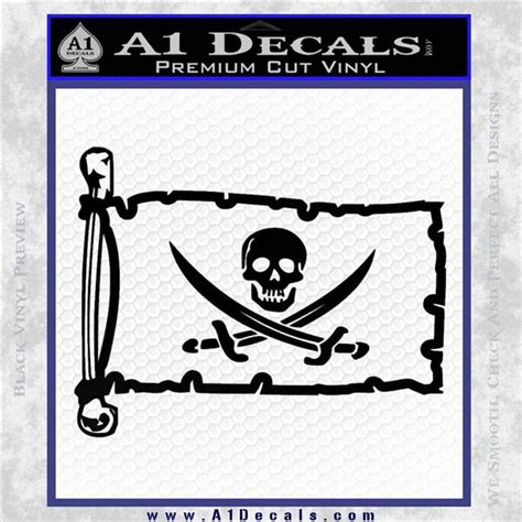 Jolly Roger Calico Jack Rackham Pirate Flag Int Decal Sticker A1 Decals