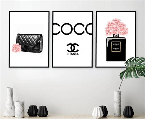 Inspired By Chanel Print Wall Art Poster Wall Home Decor Set Of 3