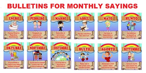 Display Bulletins For Monthly Sayings