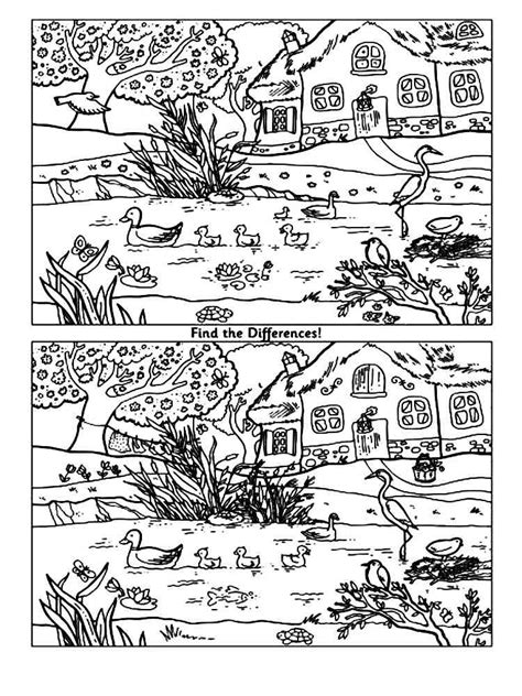 Coloring Page Spot The Difference S Day Printable Coloring Page Sexiz Pix