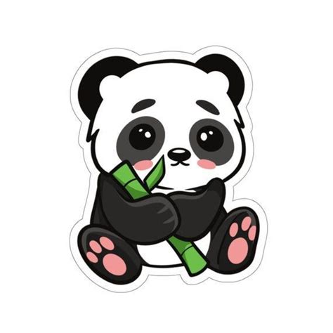 Happy Panda Sticker Baby Panda Laptop Sticker Panda Lover Vinyl Car