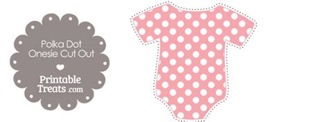 Printable Baby Pink Polka Dot Onesie Cut Outs — Printable