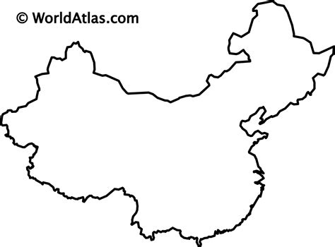 China Blank Map Blank Map Of China China Travel Map China Map Map
