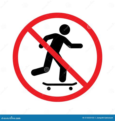 No Skateboarding Prohibición Señal Símbolo Prohibido Etiqueta Para
