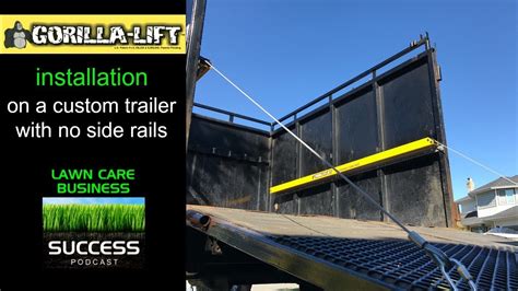 Gorilla Lift Installation On A Custom Trailer With No Side Rails Youtube