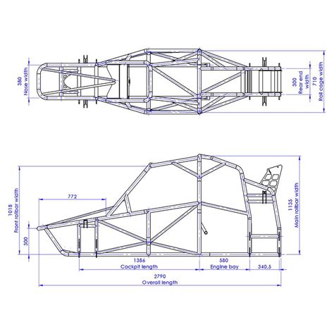 Tubular Frame Plan For Crosskart Buggy Fx Buggy Go Kart Frame Plans