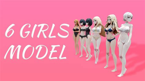 3d Model Anime Bikini Girls Vr Ar Low Poly Cgtrader
