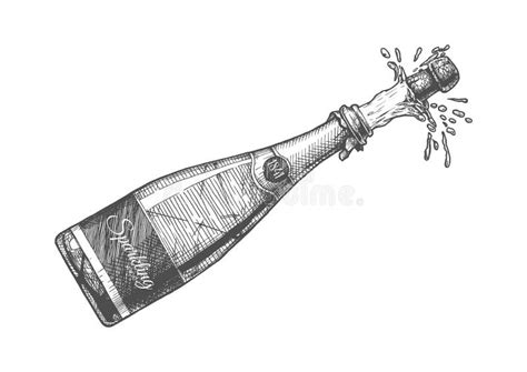 Ejemplo De La Botella Del Champ N Ilustraci N Del Vector Ilustraci N